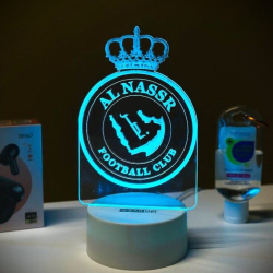 GearUP Acrylic Multicolor Night Lamp (Al-Nassr FC) – BLACK
