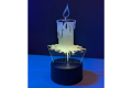 GearUP Acrylic Multicolor Night Lam (Candle) – Black