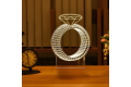 GearUP Acrylic Multicolor Night Lamp (Only Acrylic) Diamond Ring