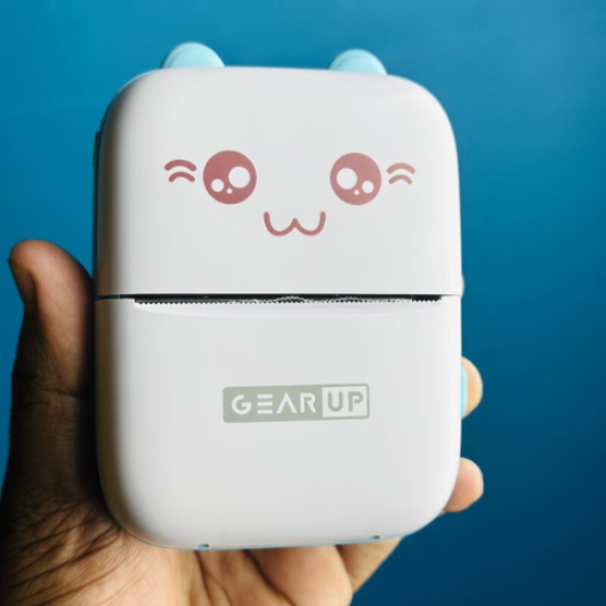 GearUP mini Thermal Bluetooth Printer – Blue Color