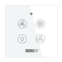 GearUP Wi-Fi Ceiling Fan Speed Controller & Light Switch — Smart TUYA / Smart Life App Control – (Without Remote)