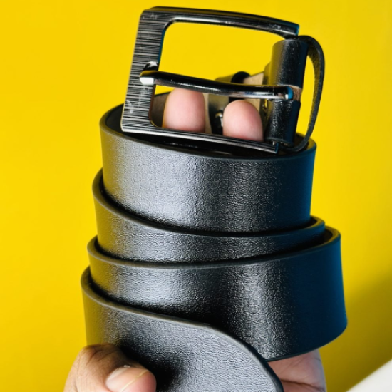 Genuine Leather Belt- Black (GearUp1002)