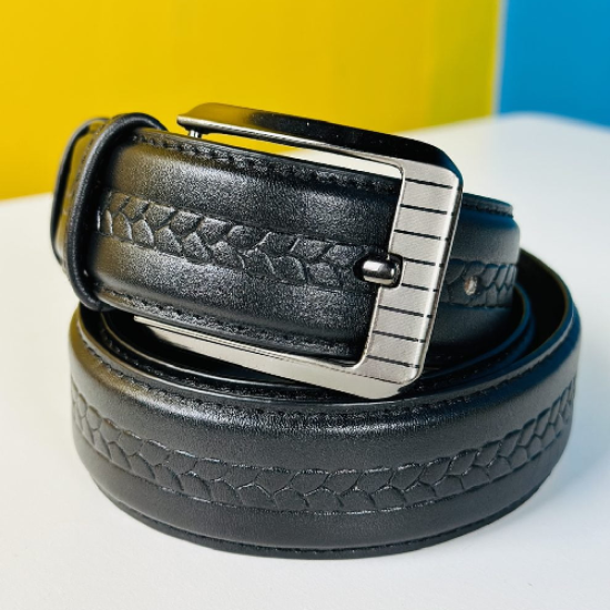 Genuine Leather Belt- Black (GearUp1005)