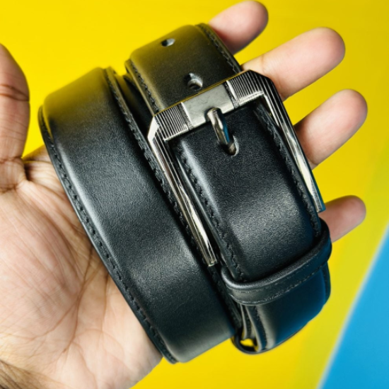 Genuine Leather Belt- Black (GearUp1006)