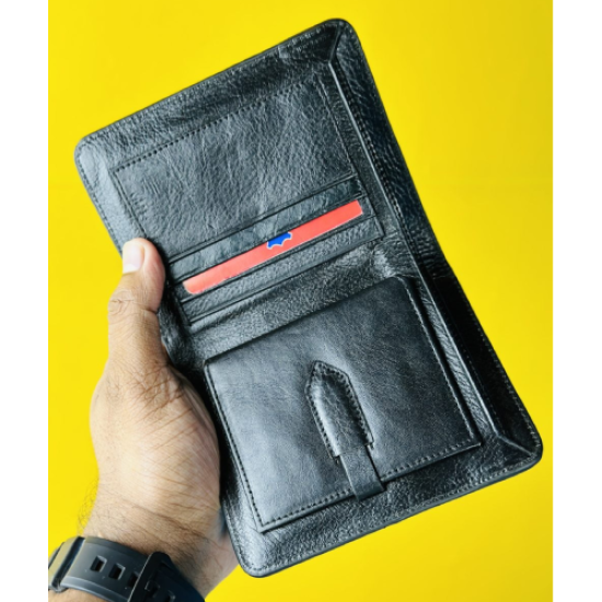 Men’s Stylish Leather Wallet – Black Color