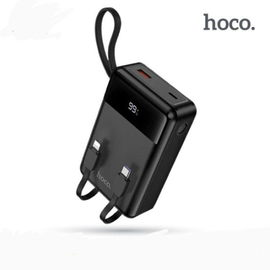 Hoco MMJ-17 22.5W Power Bank – 20000mAh Built-in Lightning & Type-C Cables
