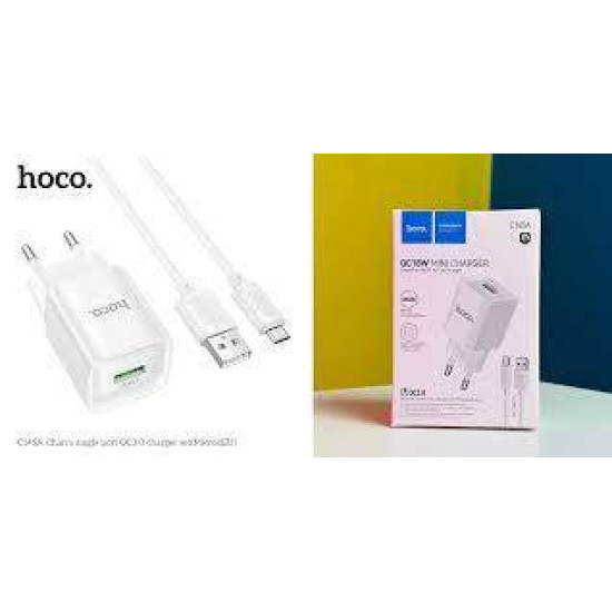Hoco C145A QC3.0 Wall charger With USB to Micro USB Cable