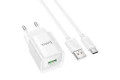Hoco C145A QC3.0 Wall charger With USB to Micro USB Cable