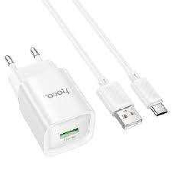 Hoco C145A QC3.0 Wall charger With USB to Micro USB Cable