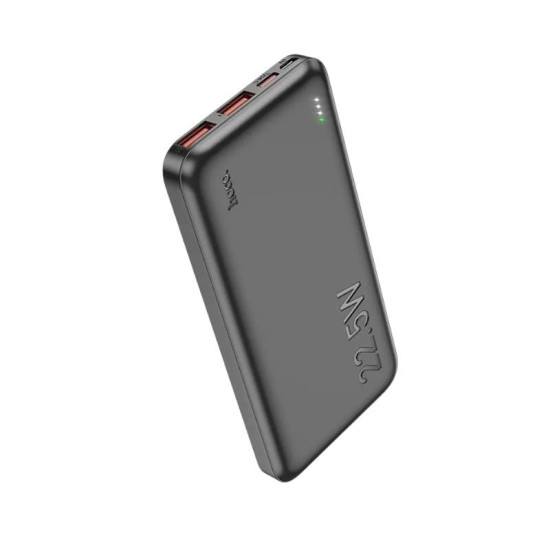Hoco J101 10000mAh 22.5W Power Bank – Black Color