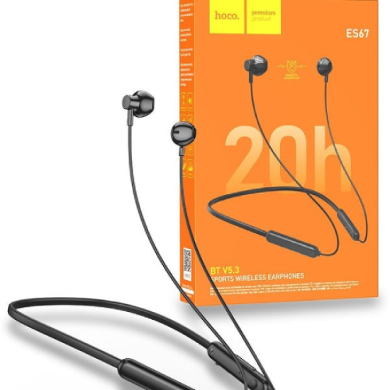 HOCO ES67 Wireless Neckband – Black Color