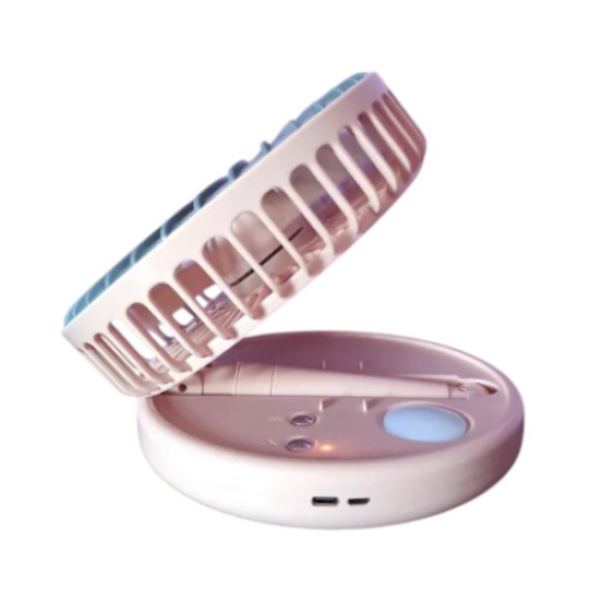 JYSUPER JY-2215 Folding Rechargeable Fan With LED Light – Random Color
