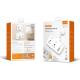 LDNIO SC2413 PD & QC3.0 2 Universal Outlets Power Socket — 2 Universal AC Outlets with Fast USB PD & QC3.0 Charging (White)