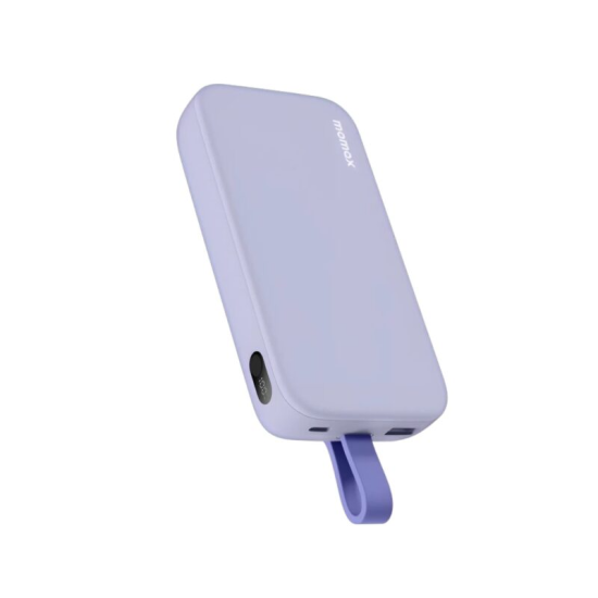 Momax PD5 20000mAh 22.5W Power Bank with Type-C Cable – Purple