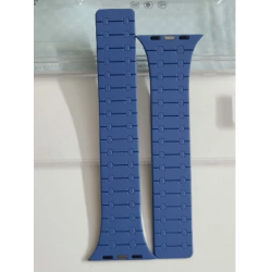 Dual Color Stop Times High Silicon Strap For Smart Watch (Navy Blue + Sky Blue)