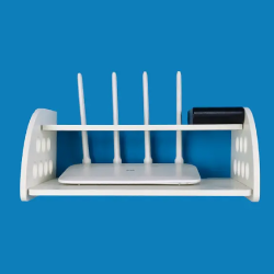 Router Stand – Round Cut New Design – White Color